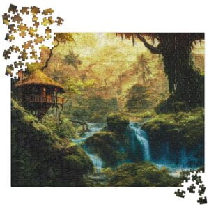 Fantasy Treehouse in the Jungle Jigsaw Puzzle