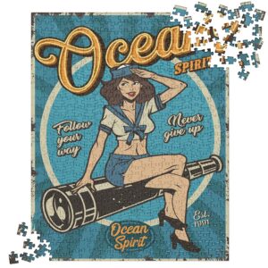 Vintage Marine Poster Jigsaw Puzzle