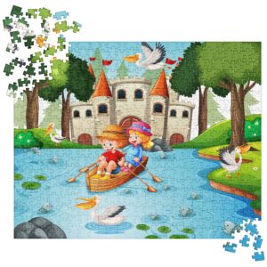 Children Rowing on the Lake Jigsaw Puzzle